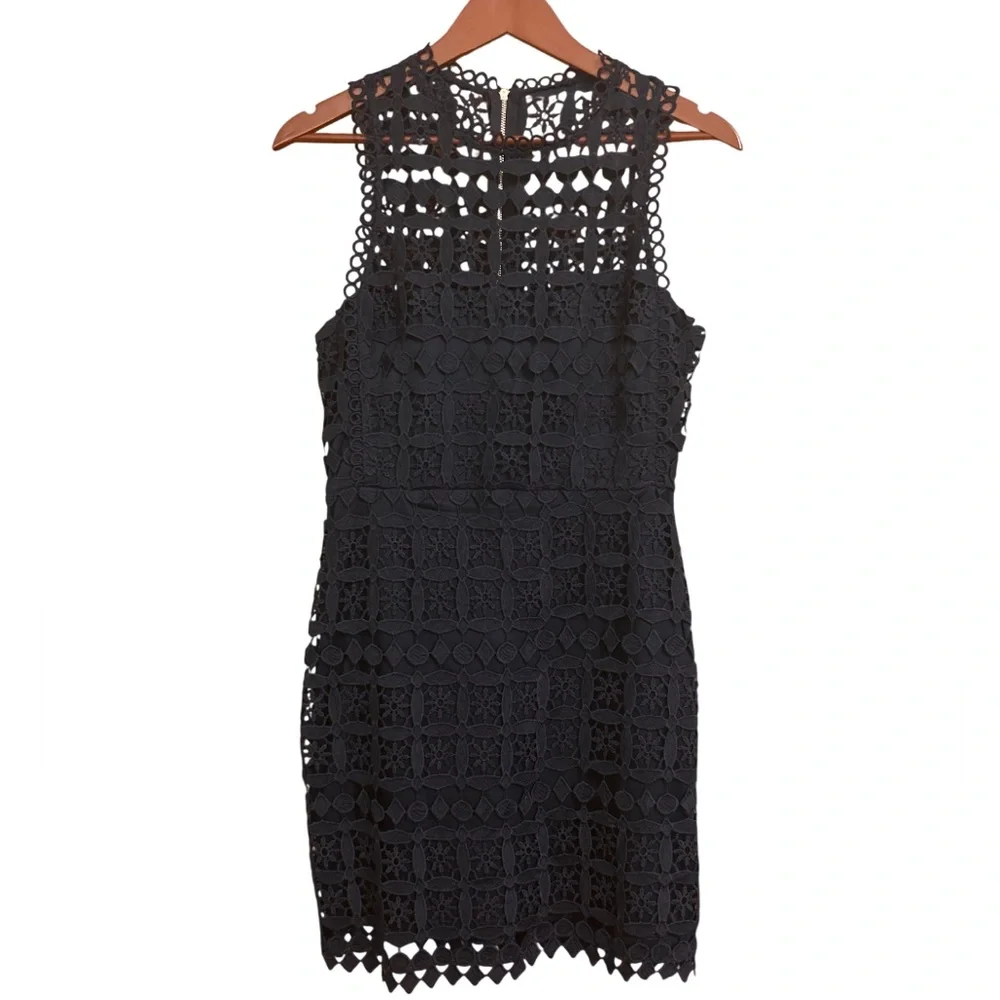 Lulus Pay Tribute Navy Blue Crochet Lace Dress -Size M - Picture 6 of 13